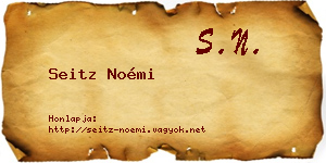 Seitz Noémi névjegykártya